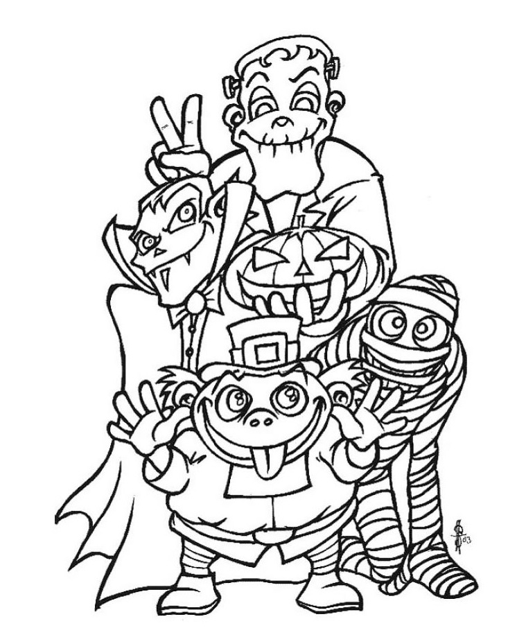 halloween bookmarks coloring pages - photo #33