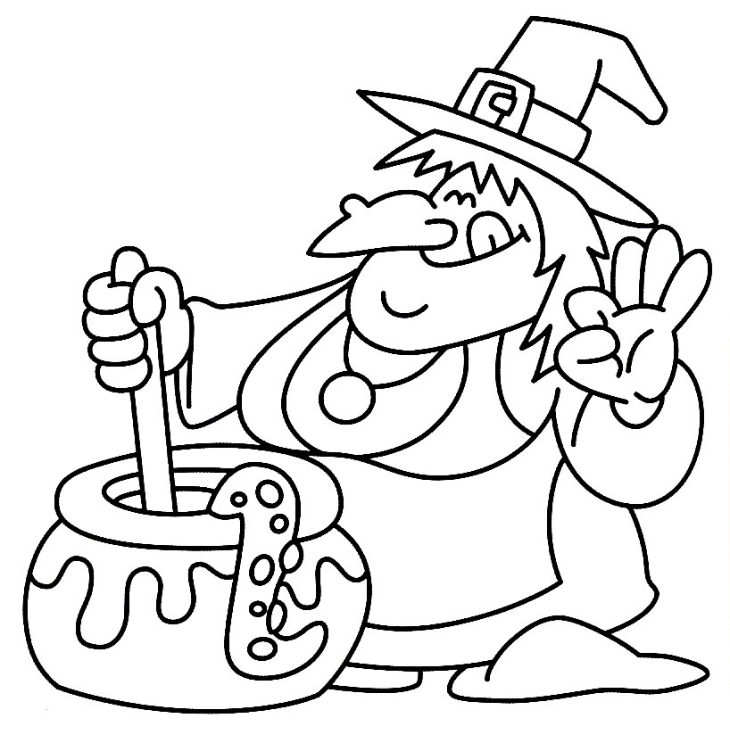 haloween Witch coloring page