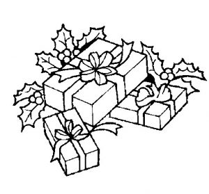 Drawings about Christmas and its symbols for printing and coloring